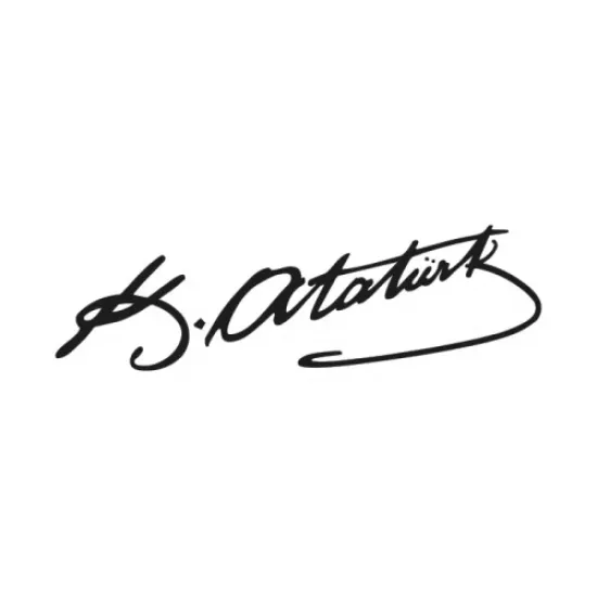 Ce-Ka Kemal Atatürk İmzası ( Siyah ) Araç Sticker